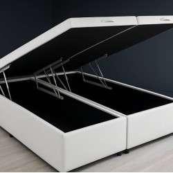 Base Box QUEEN Bau Bipartido - 158 -  Branca