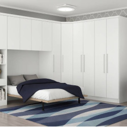 Guarda Roupa Modulado Rizon 005 Casal 6 Peças Novo Horizonte - Branco