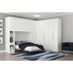 Guarda Roupa Modulado Rizon 005 Casal 6 Peças Novo Horizonte - Branco