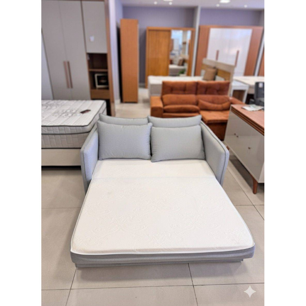Sofá Cama Noronha 1,55m - Linho Cinza