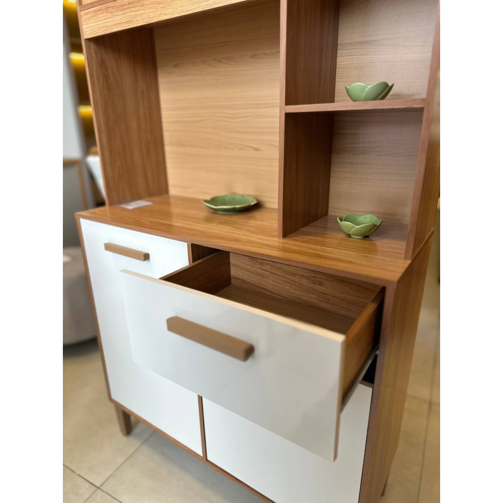 Kit Cozinha Compacta Dalia 4 portas e 1 Gaveta - Cinamomo/Off White