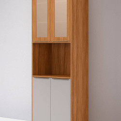 Paneleiro Torre quente Divina Reflecta 70cm 1 forno 4 porta - Cinamomo/Off White Paneleiro Torre quente Divina Reflecta 70cm 1 forno 4 porta - Cinamomo/Off White