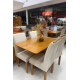 Mesa de Jantar Salinas 120x80 c/ 4 Cadeiras Londres Bege - Cinamomo 