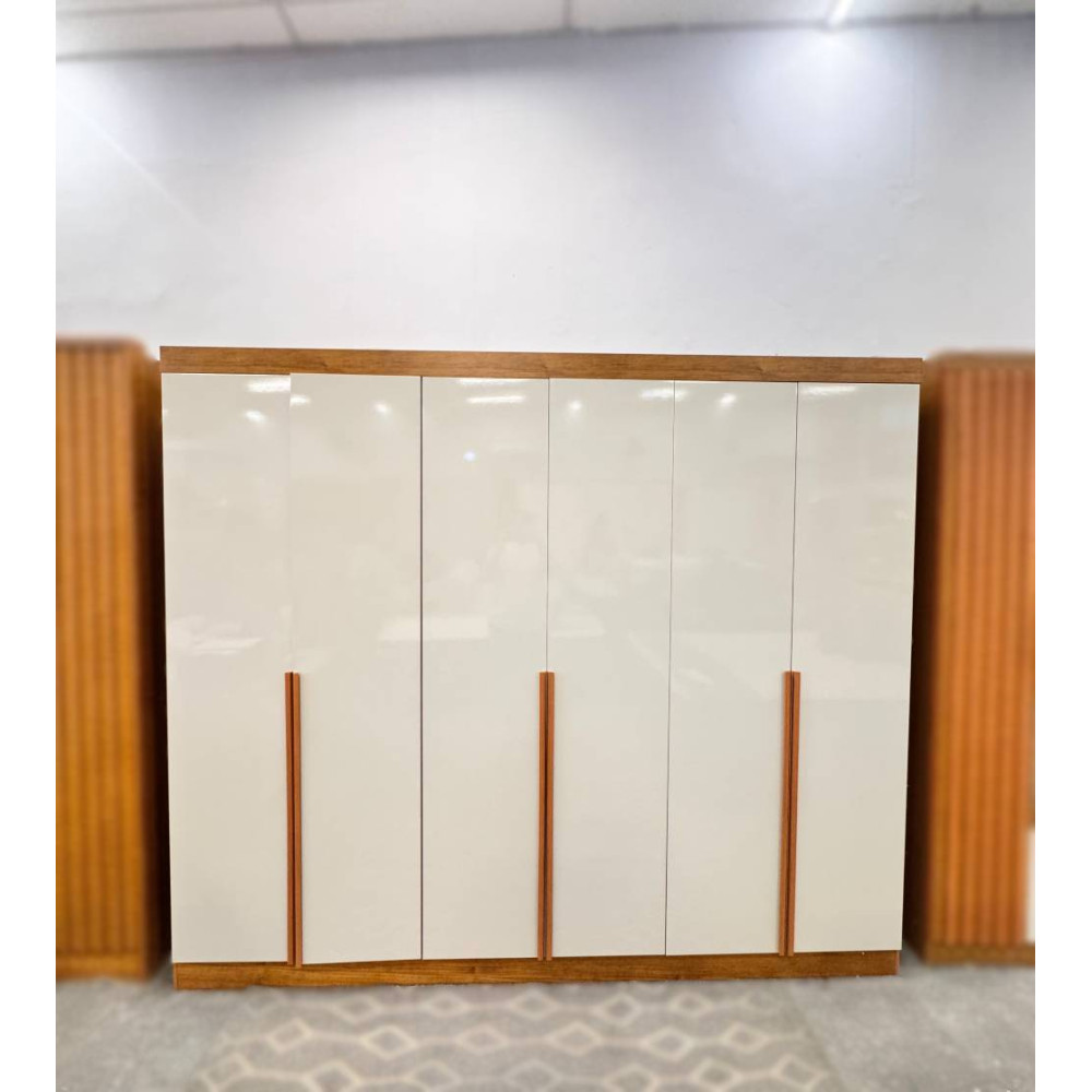 Guarda Roupa Casal Alvorada 6 Portas c/ 6 Gavetas - Nature /Off White