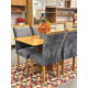 Mesa de Jantar Salinas 120x80 c/ 4 Cadeiras Londres Cinza - Cinamomo