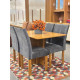 Mesa de Jantar Salinas 120x80 c/ 4 Cadeiras Londres Cinza - Cinamomo