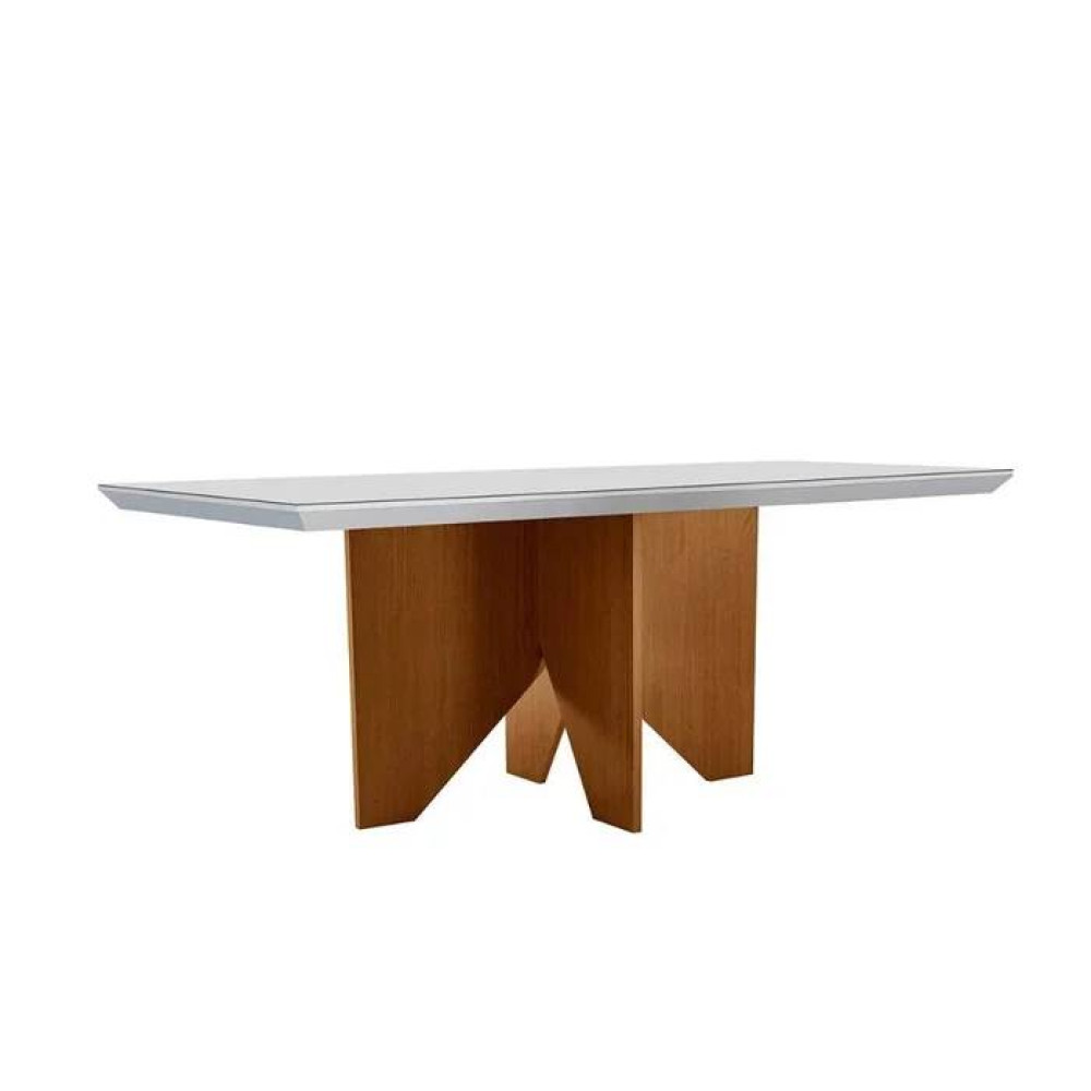 Mesa de Jantar Nevada 180x90cm Tampo Off White