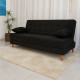 Sofá Cama 3 Lugares Arpoador - Innove Estofados - Veludo - Preto