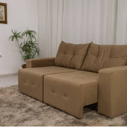 Sofá Retrátil Hawai 1,85 cm - Bege Sofá Retrátil Hawai 1,85 cm - Bege