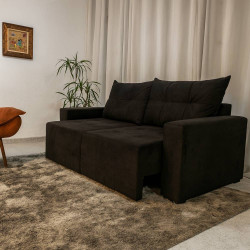 Sofá Retrátil Hawai 1,85cm - Preto Sofá Retrátil Hawai 1,85cm - Preto