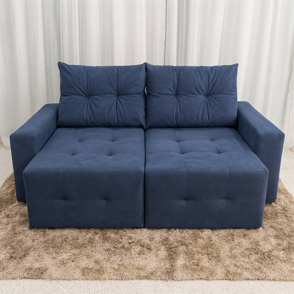 Sofá  Retrátil Hawai 1,85 cm - Azul 
