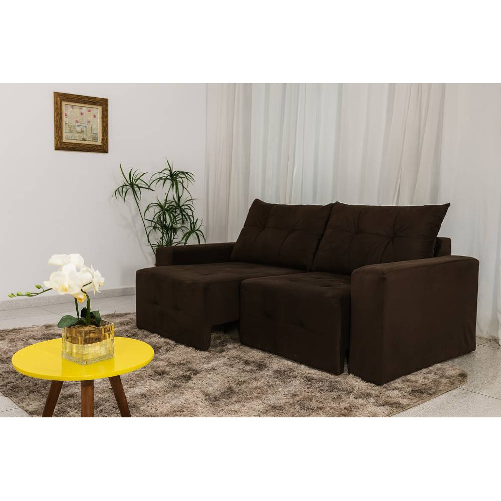 Sofá Retrátil Hawai 1,85 cm - Marrom 