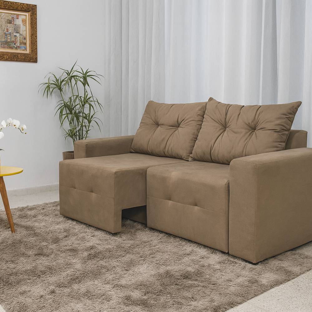 Sofá Retrátil Hawai 1,85 cm - Bege