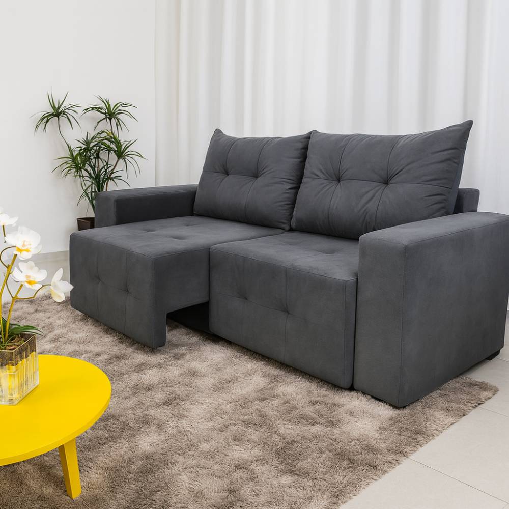 Sofá Retrátil Hawai 1,85 cm - Cinza