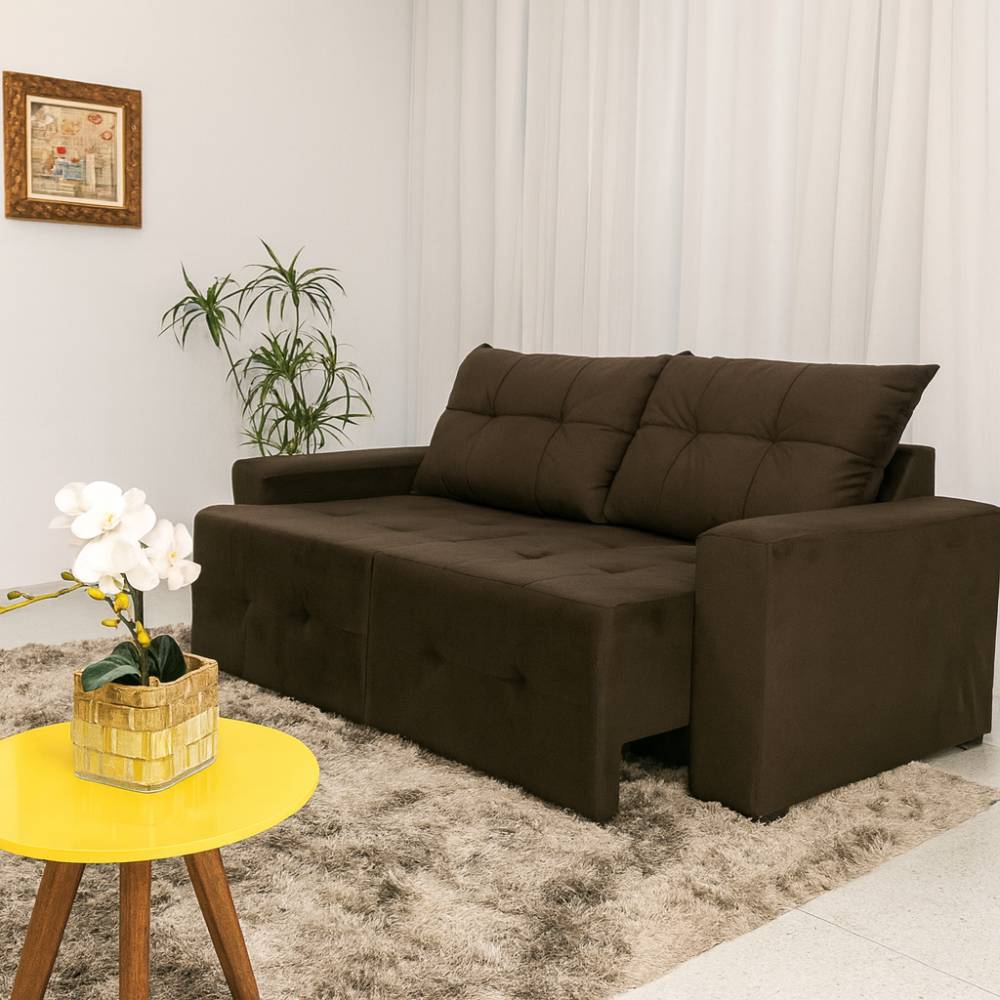 Sofá Retrátil Hawai 1,85 cm - Marrom 