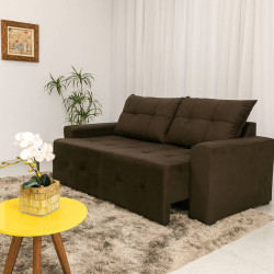 Sofá Retrátil Hawai 1,85 cm - Marrom  Sofá Retrátil Hawai 1,85 cm - Marrom