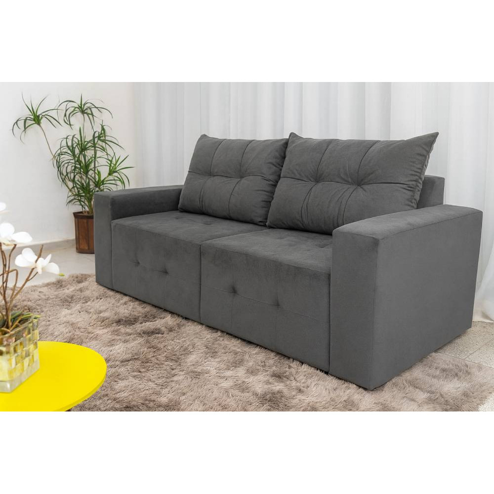 Sofá Retrátil Hawai 1,85 cm - Cinza