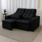 Sofá Retrátil e Reclinável 3 Lugares Beatriz – Preto 