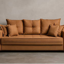 Sofá Living Jadore Confort 3 lugares Linho - Terracota 5049 Sofá Living Jadore Confort 3 lugares Linho - Terracota 5049
