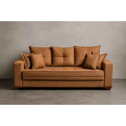 Sofá Living Jadore Confort 3 lugares Linho - Terracota 5049 Sofá Living Jadore Confort 3 lugares Linho - Terracota 5049
