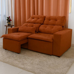 Sofá Retrátil e Reclinável 3 Lugares Beatriz – Terracota Sofá Retrátil e Reclinável 3 Lugares Beatriz – Terracota