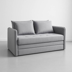 Sofá Cama Noronha 1,55m - Linho Cinza Sofá Cama Noronha 1,55m - Linho Cinza