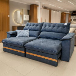 Sofá Colombia Retrátil Reclinável 2,50 - Grafite  Sofá Colombia Retrátil Reclinável 2,50 - Grafite