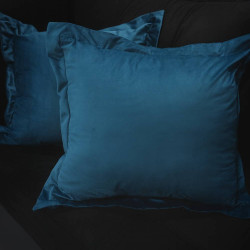 Kit 2 Almofadas Grandeza Confort Veludo com Ziper - Azul