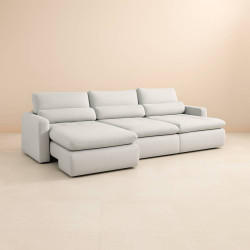 Sofá Cama Retrátil Amaranto 3m - Linho Cinza