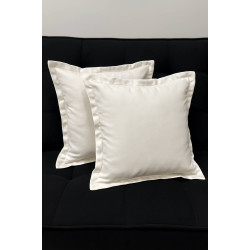 Kit 2 Almofadas Grandeza Confort Veludo com Ziper - Bege