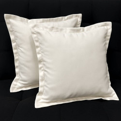 Kit 2 Almofadas Grandeza Confort Veludo com Ziper - Bege