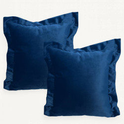 Kit 2 Almofadas Sonho Veludo com Ziper - Azul