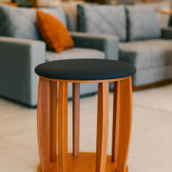 Puff Decorativo Paris - Linho Preto