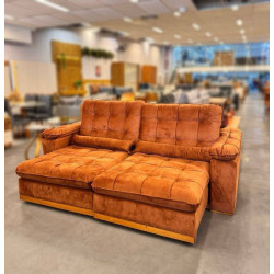 Sofá do Patrão Retrátil e Reclinável 3,20 m – Molas Ensacadas - Terracota