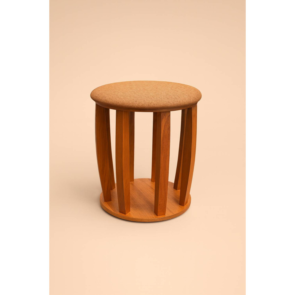 Puff  Decorativo Paris - Linho Terracota 