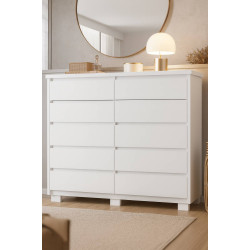 Cômoda Duetto 10 Gavetas - Branco