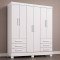 Guarda Roupa Casal Paris 6 Portas 6 Gavetas - Branco