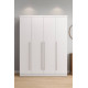 Guarda Roupa Sevilla 4 Portas c/ 4 Gavetas Tcil Móveis - Neve