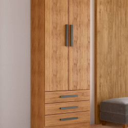 Guarda Roupa Floripa Solteiro 2 Portas 3 Gavetas Rud Rack - Cedro Guarda Roupa Floripa Solteiro 2 Portas 3 Gavetas Rud Rack - Cedro