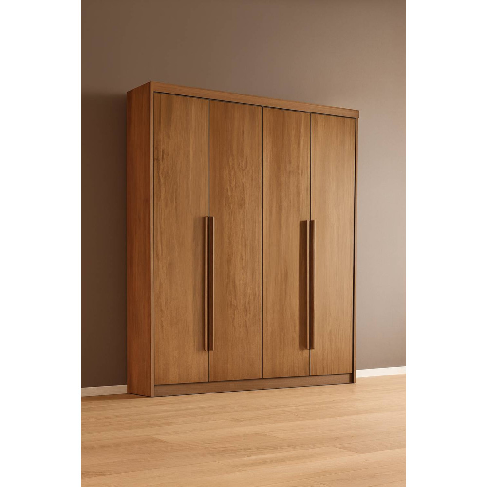 Guarda Roupa Hawai c/ 4 Portas e 2 Gavetas - Naturalle