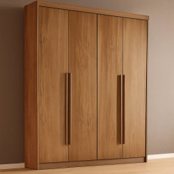 Guarda Roupa Hawai c/ 4 Portas e 2 Gavetas - Naturalle Guarda Roupa Hawai c/ 4 Portas e 2 Gavetas - Naturalle