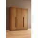Guarda Roupa Hawai c/ 4 Portas e 2 Gavetas - Naturalle
