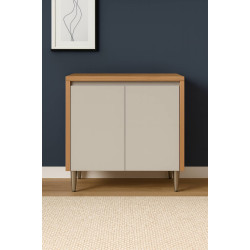 Balcão c/ 2 portas 80cm Allure - Jequitibá/Gris Fosco