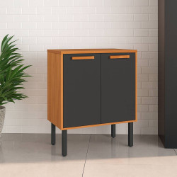 Balcão c/ 2 portas 80cm Napoles - Cinamomo/Grafite Intenso