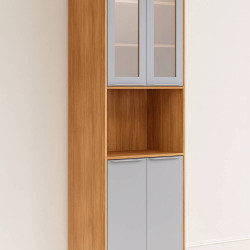 Paneleiro Torre quente Divina Reflecta 70cm 1 forno 4 porta - Cinamomo/Off White Paneleiro Torre quente Divina Reflecta 70cm 1 forno 4 porta - Cinamomo/Off White