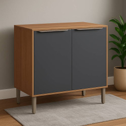 Balcão Divina 2 Portas 80cm - Cinamomo/Titanium Balcão Divina 2 Portas 80cm - Cinamomo/Titanium