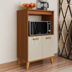 Armário de Cozinha Faro 2 Portas 1 Prateleira-  Freijo/off White  Armário de Cozinha Faro 2 Portas 1 Prateleira-  Freijo/off White