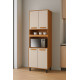Paneleiro Torre quente Napoles 70cm 1 forno 4 portas - Cinamomo/Off White