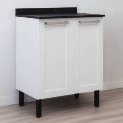 Balcão de Cozinha Aço 2 Portas Florença - Branco