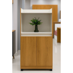 Balcão Jet 2 Portas 1 Nicho - Mel/Pérola 